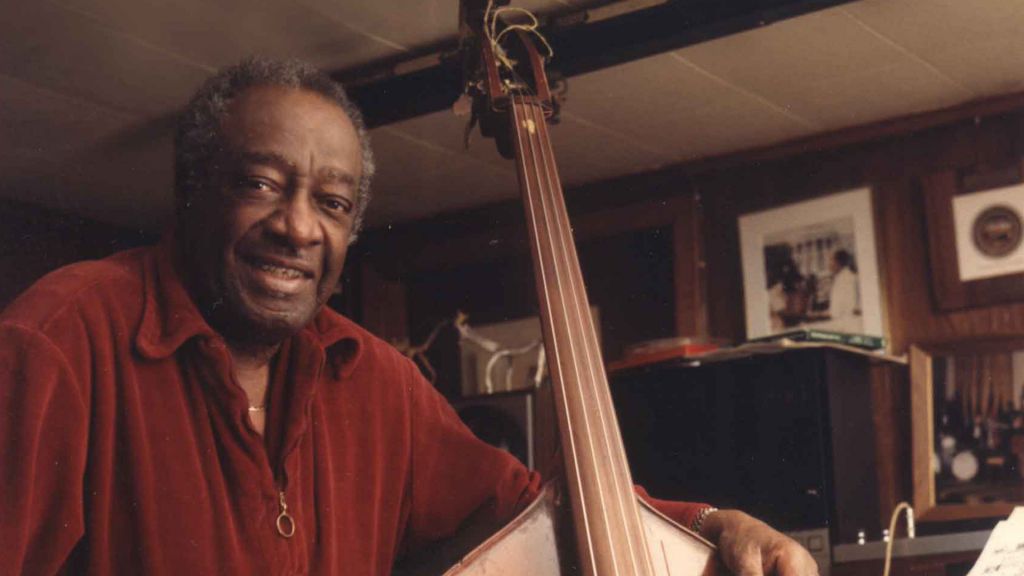 Milt Hinton with a stand-up bass