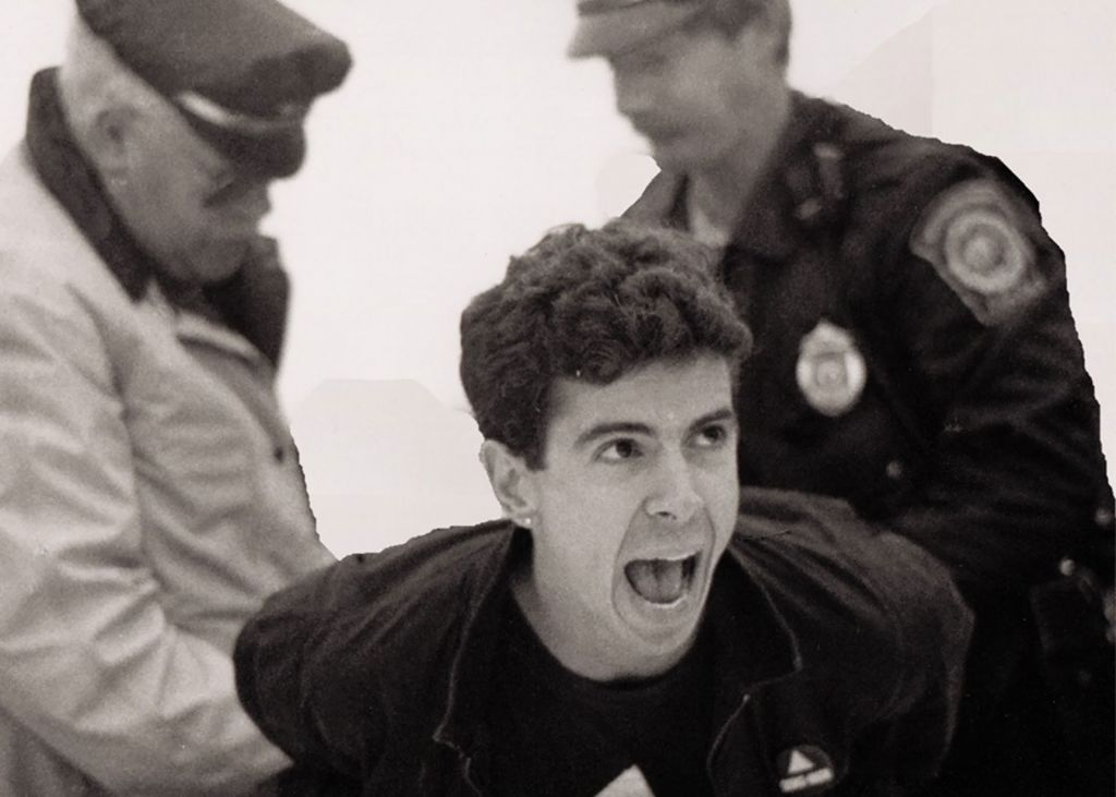 AIDS awareness protestor under arrest