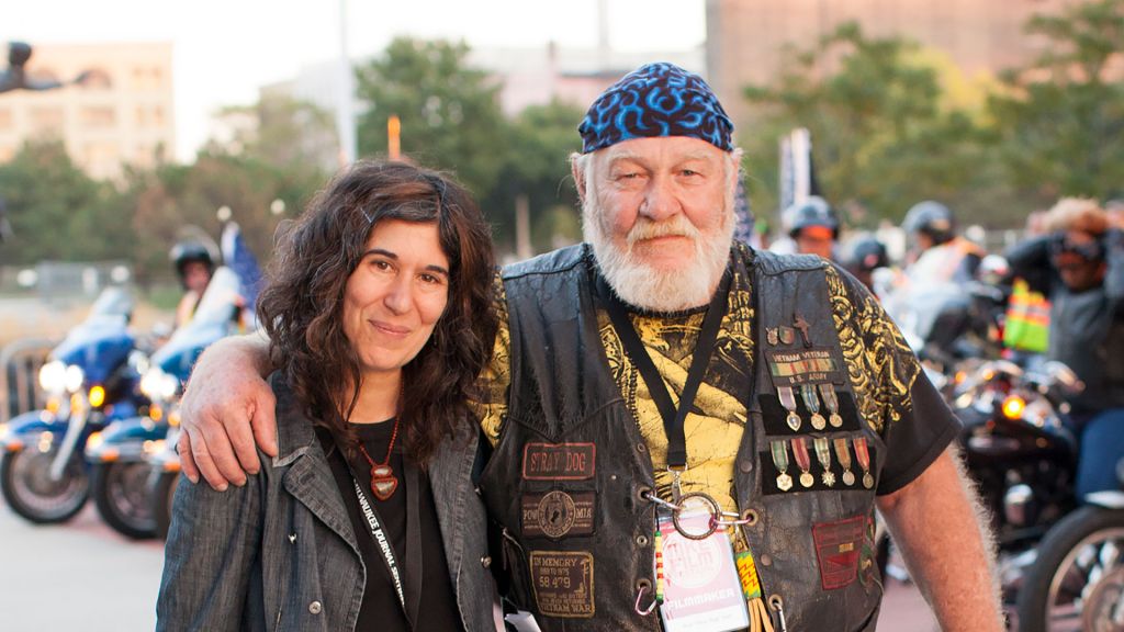 Stray Dog director Debra Granik with the film's subject, Ron "Stray Dog" Hall