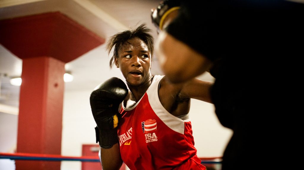 Claressa "T-Rex" Shields trains at FWC Berston Gym in Flint, Michigan