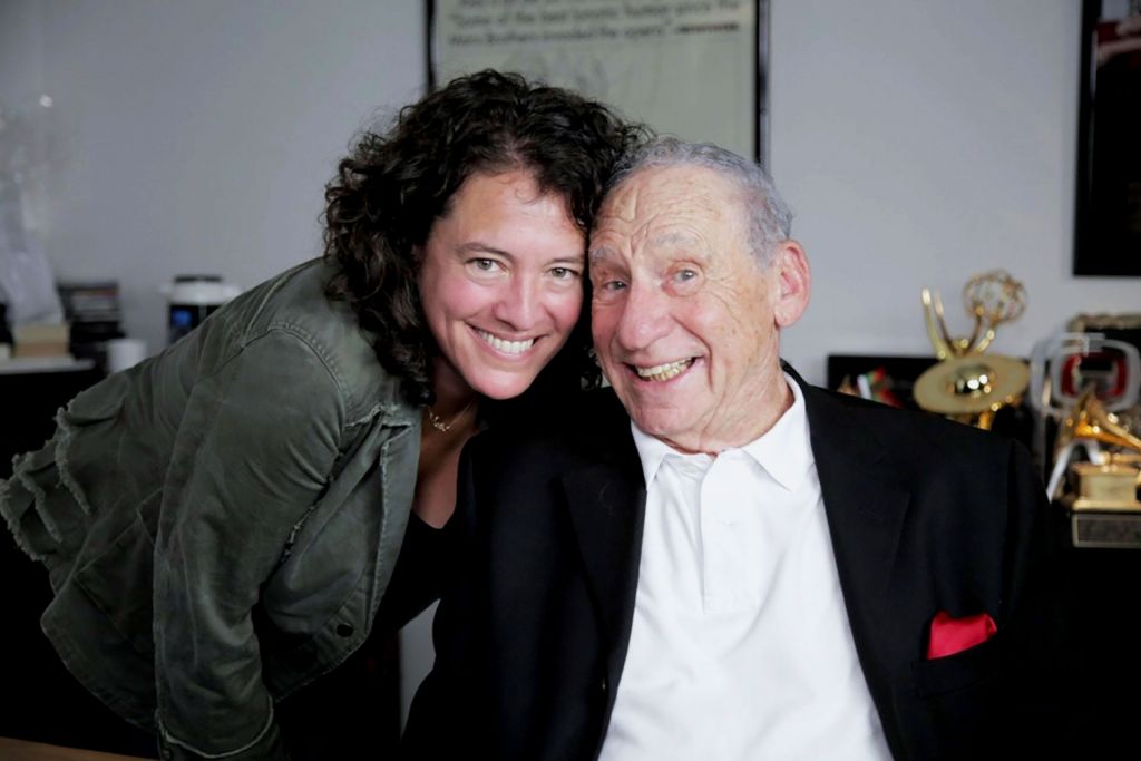 The Last Laugh filmmaker Ferne Pearlstein with director/writer/comedian Mel Brooks