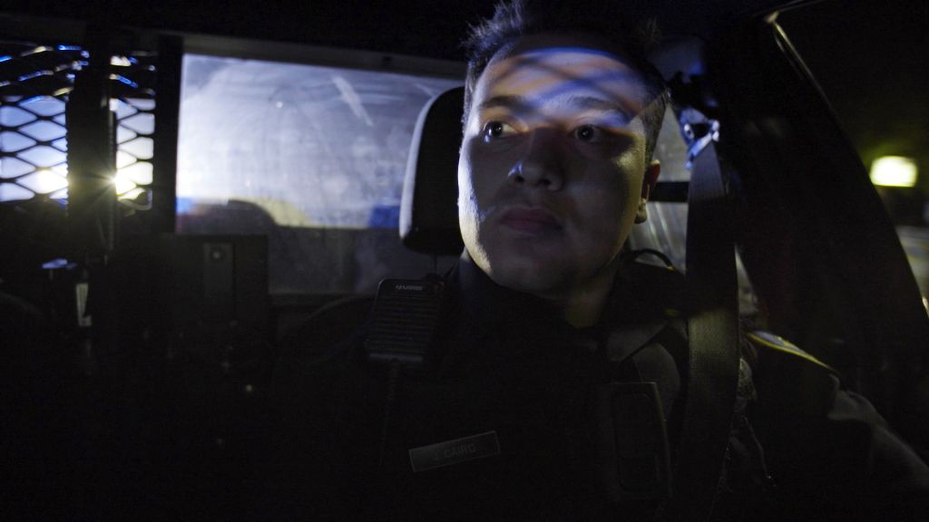 The Force, riding in police car with Officer Cairo