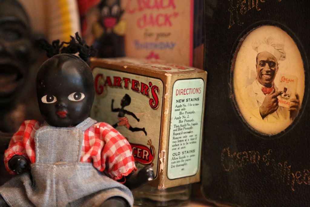 a group of racially charged black memorabilia