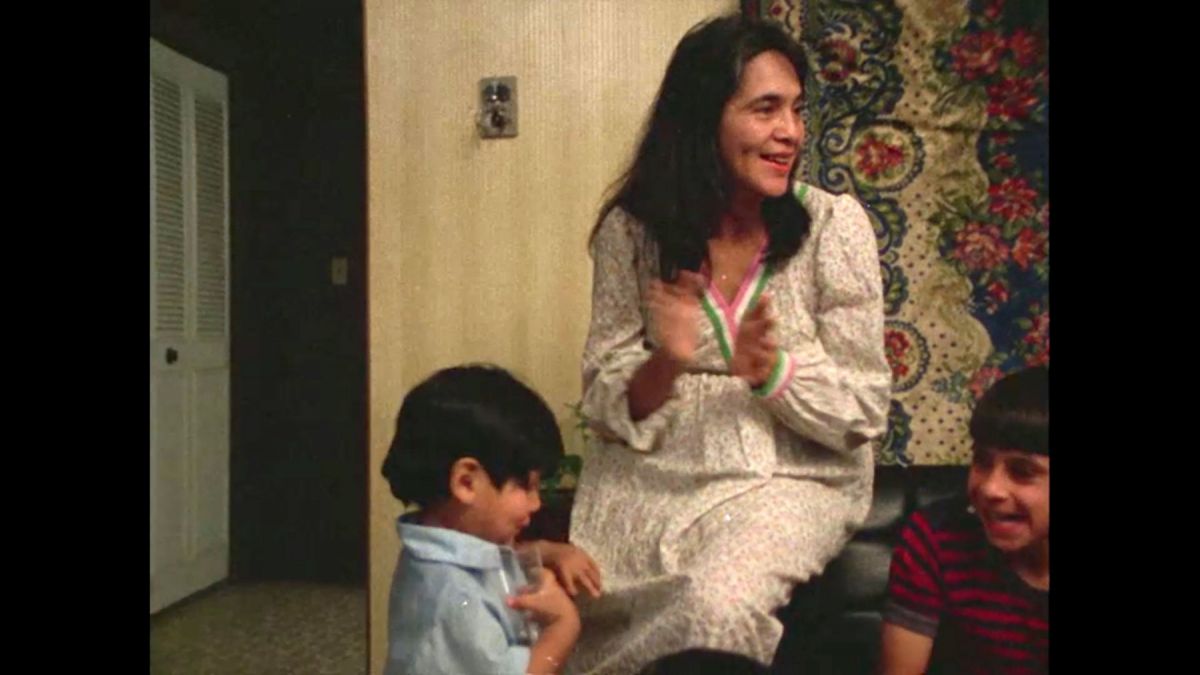 Dolores Huerta and some of her kids, in a home movie seen in "Dolores"