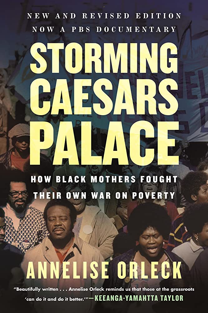 Book cover for Storming Caesars Palace with activist Ruby Duncan and other people of color protesting for universal basic income