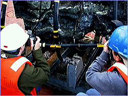 Photographers capture the gold-like chalcopyrite lining the inside of Finn.