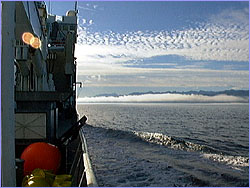 Juan de Fuca Strait, early Friday morning.