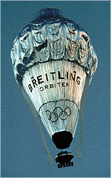 Breitling Orbiter balloon in flight