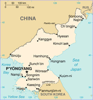 North Korea map