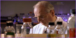 Dr. Judah Folkman in lab