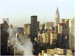 New York City skyline, with Empire State Building