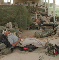 Dimitri's bed in Iraq