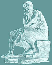 Etching of Aristotle