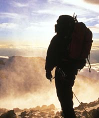 climber on Denali