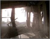 The destruction of a contaminated Goiaina home.