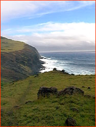 Photo of south coast of Easter Island