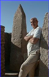 Roger Hopkins and his obelisk