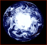 Storms at the south pole, as seen by the Galileo spacecraft