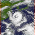 Still image from animation of Typhoon Winnie