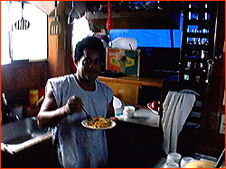 Carlos the cook, in the galley