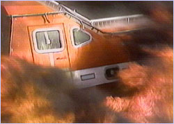 Verhoef's lifeboat could even withstand flames—the temperature inside this boat only reached 85° F throughout its test by fire.