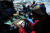 lama performing puja