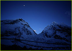 Moon over base camp