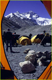 Everest from tent door