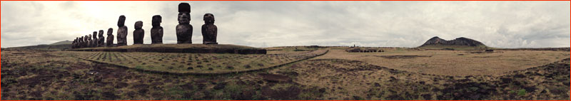 Panoramic photo of Ahu Tongariki