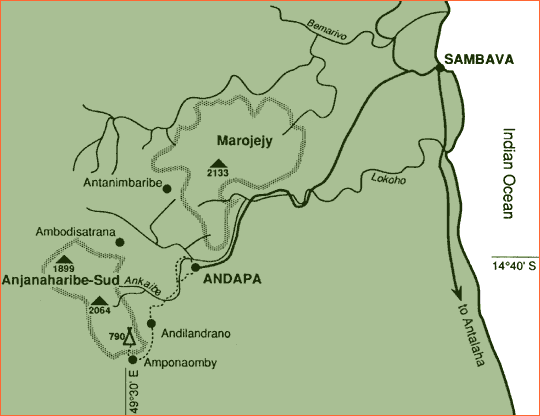 Map of the Marojejy Reserve