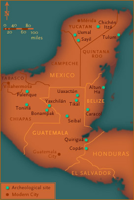 Map of the Maya world
