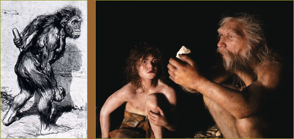 1909 and modern reconstructions of Neanderthals