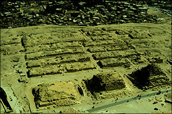 Aerial shot of ruins