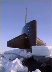 USS Hawkbill in polar ice