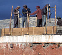 Workers on roof