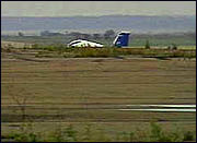 Grass on Russian runways