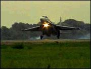 SU-27 landing