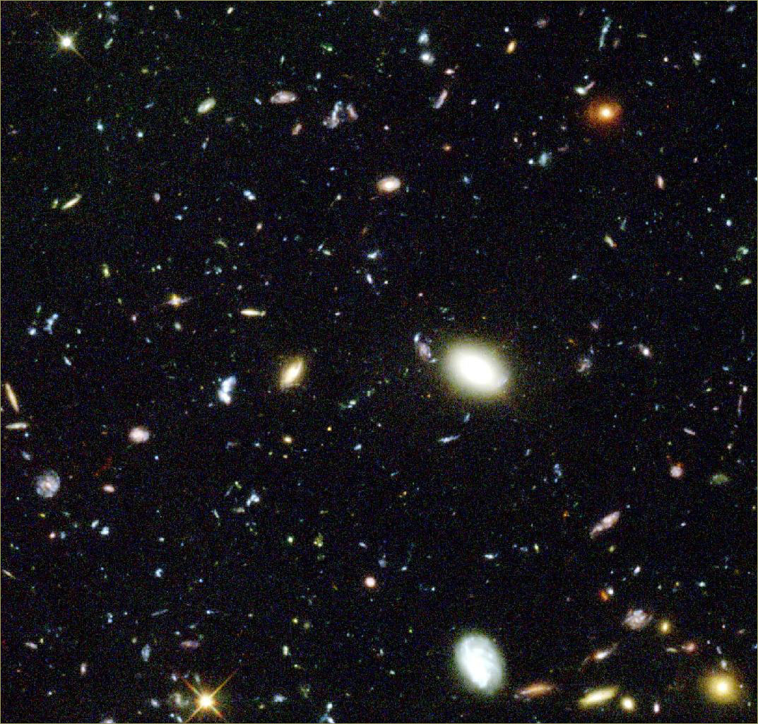 Galaxies observed in Hubble Deep Field image