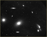 Galaxies at the center of the Virgo Cluster