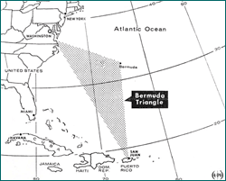 Map of Bermuda Triangle area