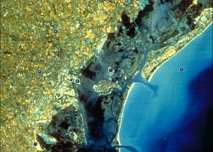 Satellite view of Venice region