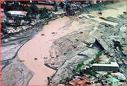 Mudflow damage