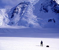 Krakauer skiing to headwall