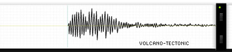 Volcano-tectonic seismograph image