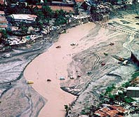 Mudflow damage