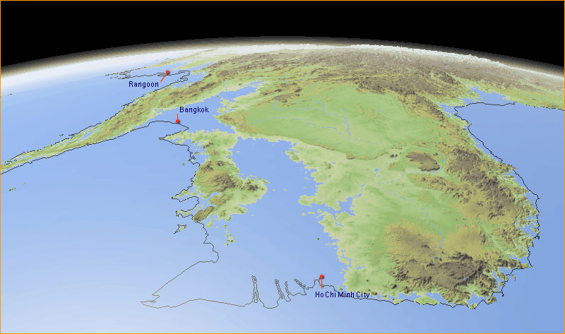 Southeast Asia, East Sheet melted